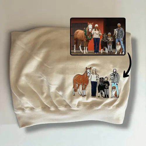 Sweat à capuche brodé personnalisé - Photo pleine Custom Broderie