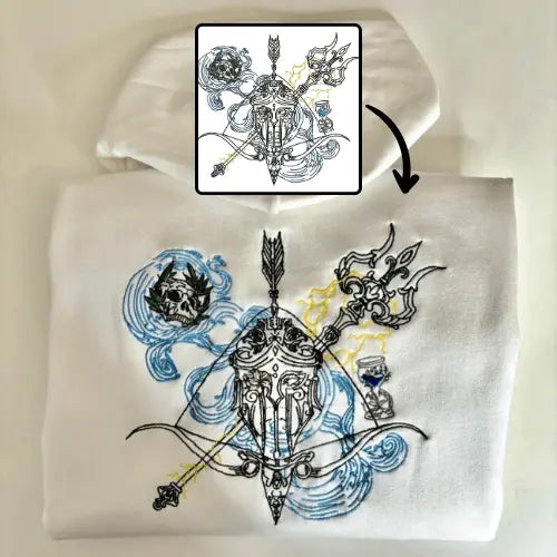 Sweat à capuche brodé personnalisé - Photo pleine Custom Broderie