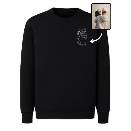 Sweat personnalisé - Photo one line Custom Broderie