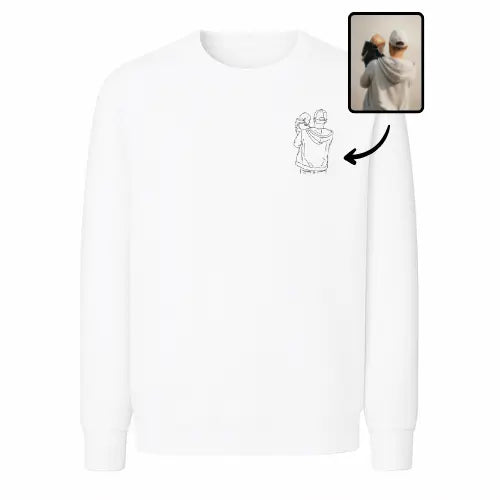 Sweat personnalisé - Photo one line Custom Broderie