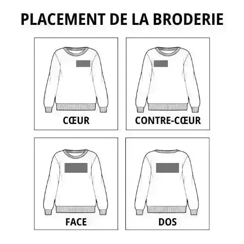 SWEAT EN COTON - Écriture Custom Broderie