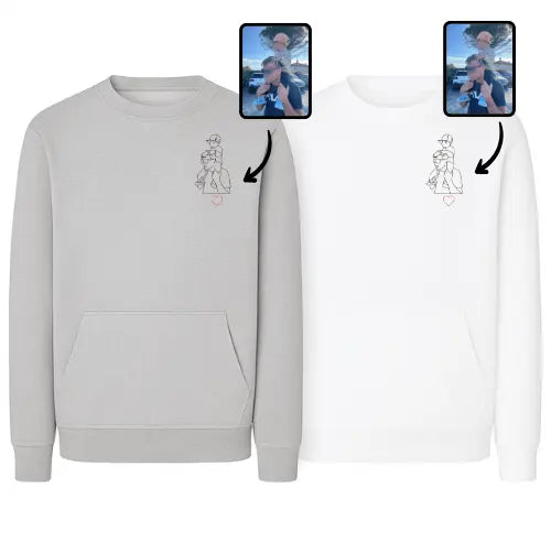 Sweats Duo Couple - Photo personnalisé Custom Broderie