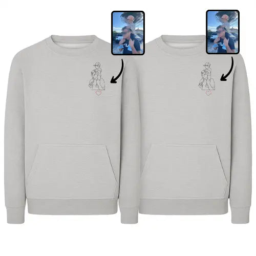 Sweats Duo Couple - Photo personnalisé Custom Broderie