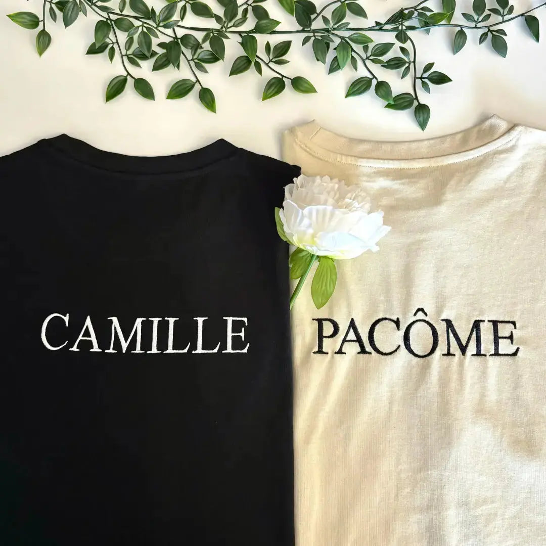 T-SHIRT OVERSIZE - Écriture Custom Broderie