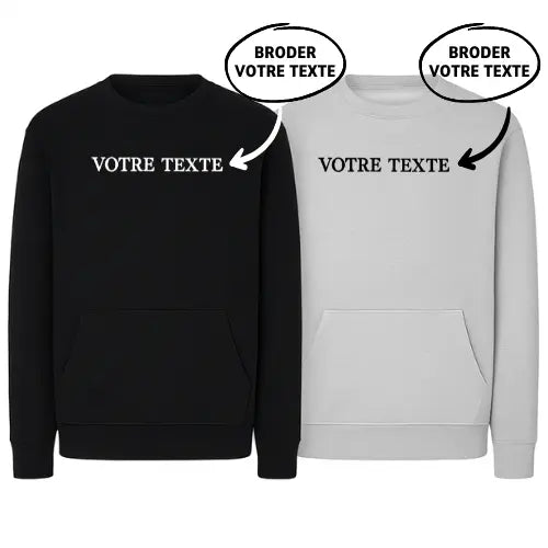 Sweats Duo - Texte personnalisé Custom Broderie