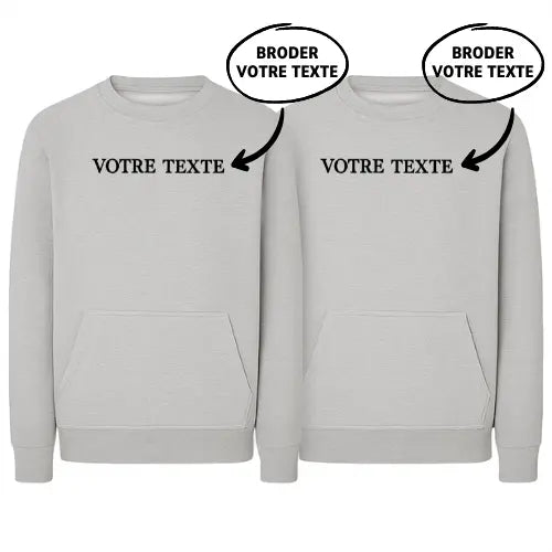 Sweats Duo - Texte personnalisé Custom Broderie