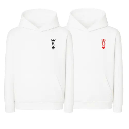Sweats capuche Duo Couple - King & Queen Custom Broderie