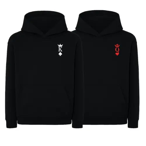Sweats capuche Duo Couple - King & Queen Custom Broderie