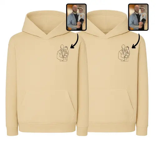 Sweats capuche Duo Couple - Photo personnalisé Custom Broderie