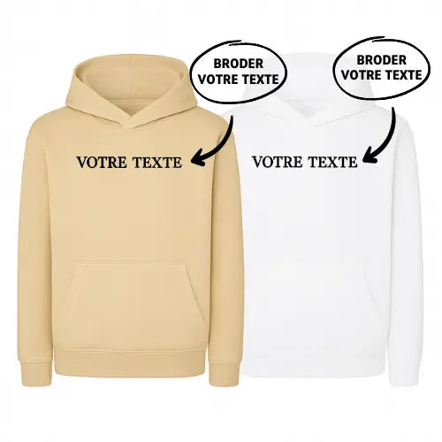 Sweats capuche Duo - Texte personnalisé Custom Broderie