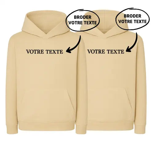 Sweats capuche Duo - Texte personnalisé Custom Broderie
