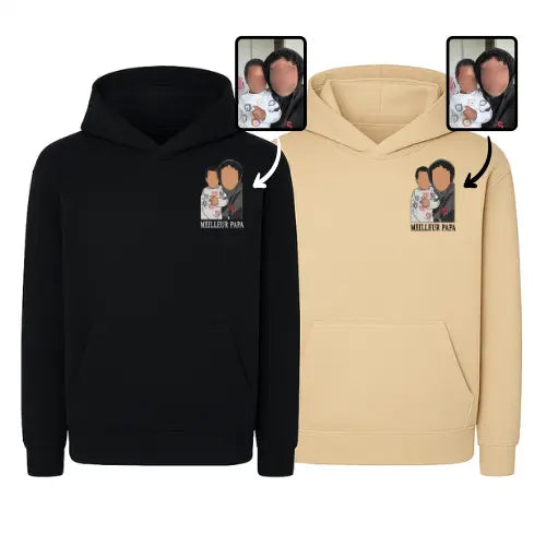 Sweats capuche personnalisés Duo - Photo pleine Custom Broderie