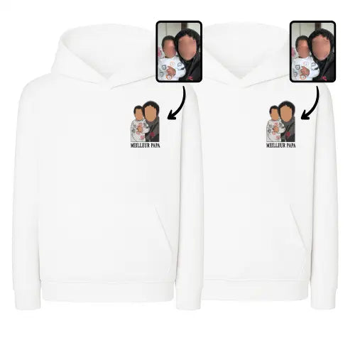 Sweats capuche personnalisés Duo - Photo pleine Custom Broderie
