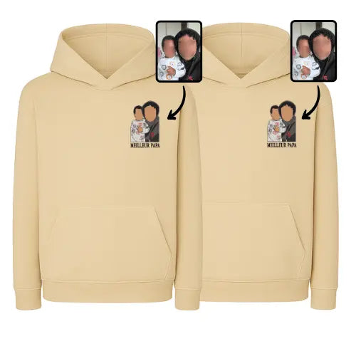Sweats capuche personnalisés Duo - Photo pleine Custom Broderie