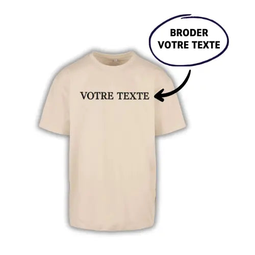 T-shirt oversize brodé - Texte personnalisé Custom Broderie