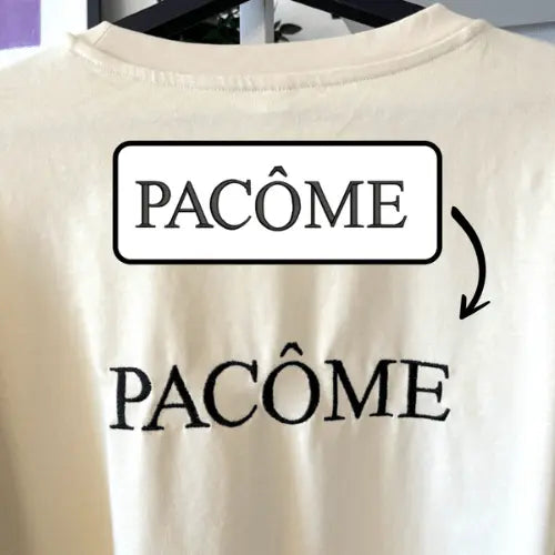 T-shirt oversize brodé - Texte personnalisé Custom Broderie
