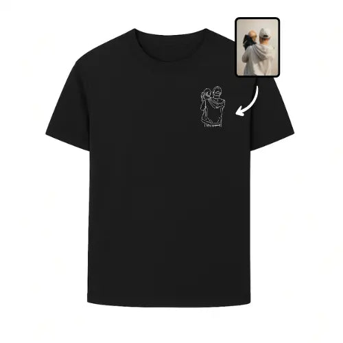 T-shirt personnalisé - Photo one line Custom Broderie