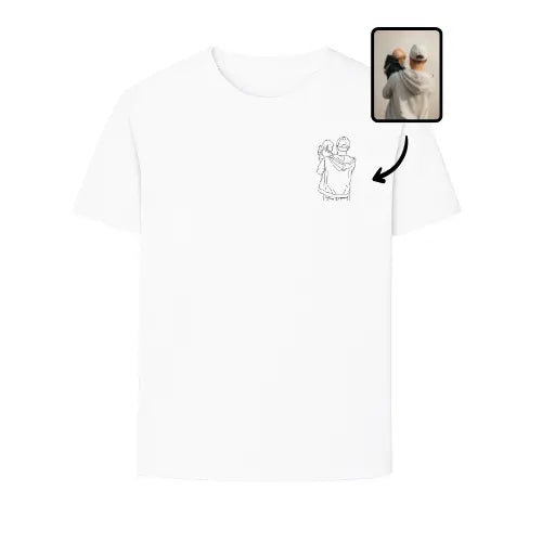 T-shirt personnalisé - Photo one line Custom Broderie
