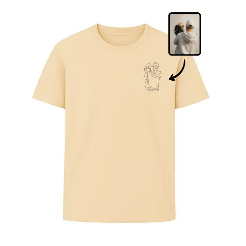 T-shirt personnalisé - Photo one line Custom Broderie