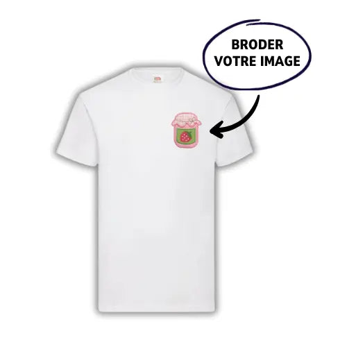 T-shirt personnalisé brodé - Photo pleine Custom Broderie