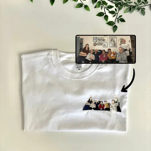 T-shirt personnalisé brodé - Photo pleine Custom Broderie