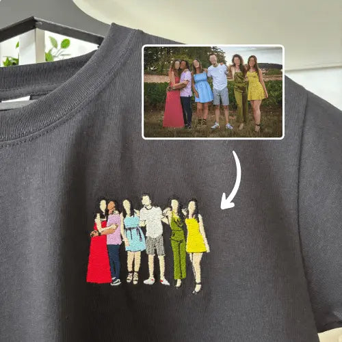 T-shirt personnalisé brodé - Photo pleine Custom Broderie