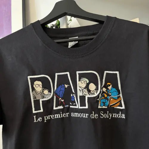 T-shirt personnalisé brodé - Photo pleine Custom Broderie