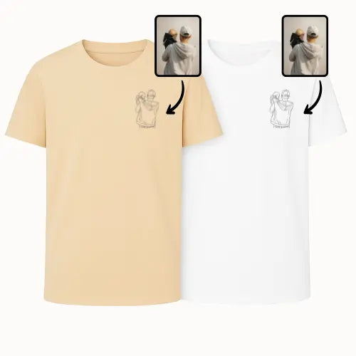 T-shirts Duo Couple - Photo personnalisé Custom Broderie