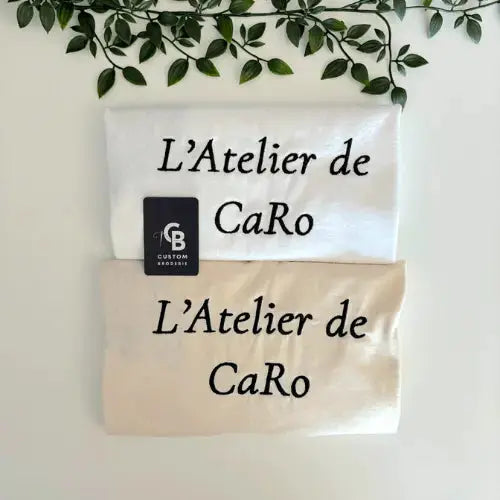 T-shirt brodé - Texte personnalisé Custom Broderie
