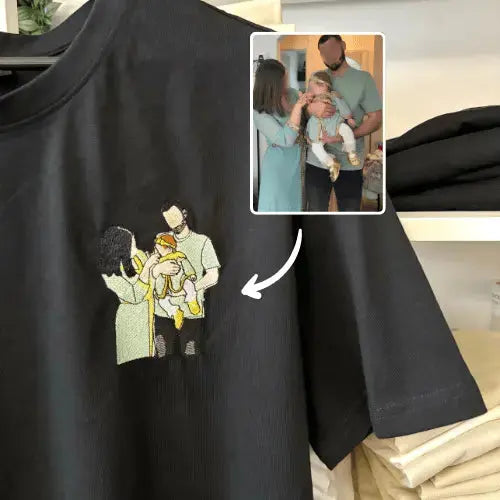 T-shirt personnalisé brodé - Photo pleine Custom Broderie