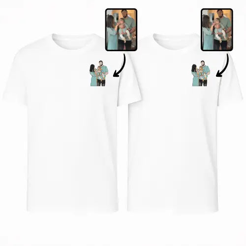 T-shirts personnalisés Duo - Photo pleine Custom Broderie