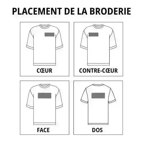 T-SHIRT BASIQUE - Écriture Custom Broderie