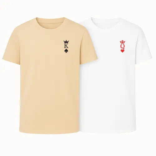 Tshirts Duo Couple - King & Queen Custom Broderie