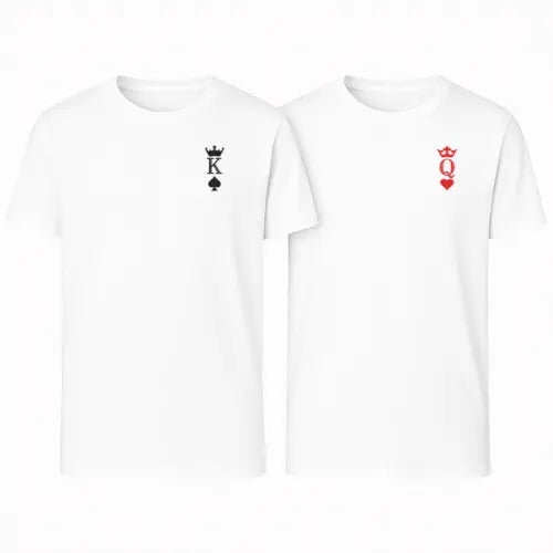 Tshirts Duo Couple - King & Queen Custom Broderie