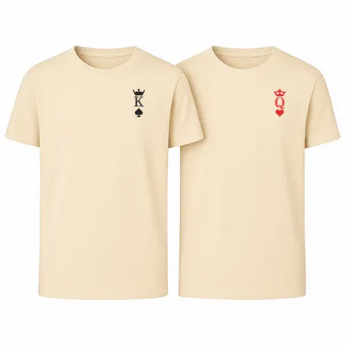 Tshirts Duo Couple - King & Queen Custom Broderie