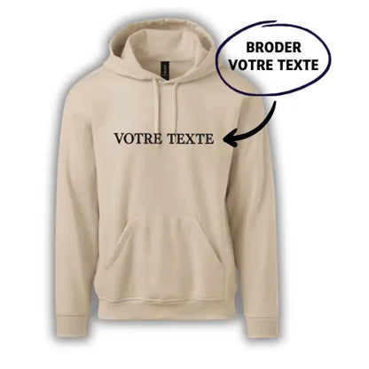 Sweat à capuche brodé - Texte personnalisé Custom Broderie