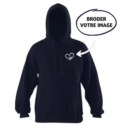 Sweat à capuche brodé personnalisé - Photo pleine Custom Broderie