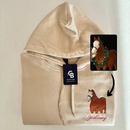 Sweat à capuche brodé personnalisé - Photo pleine Custom Broderie