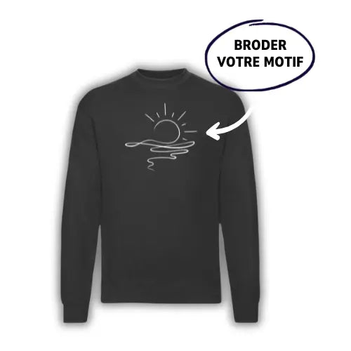Sweat brodé - Photo one line Custom Broderie