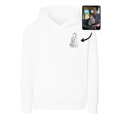Sweat capuche personnalisé - Photo one line Custom Broderie