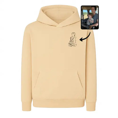 Sweat capuche personnalisé - Photo one line Custom Broderie