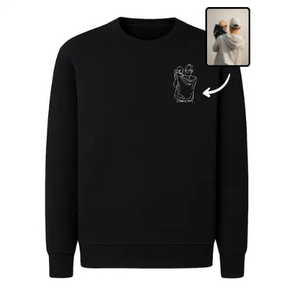 Sweat personnalisé - Photo one line Custom Broderie
