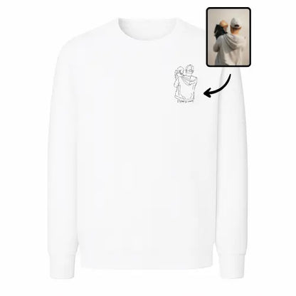 Sweat personnalisé - Photo one line Custom Broderie