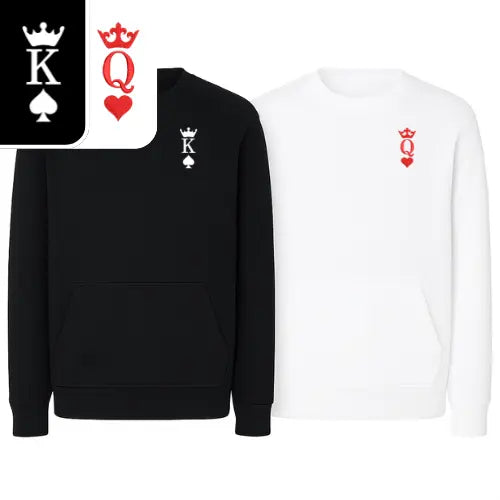 Sweats Duo Couple - King & Queen Custom Broderie