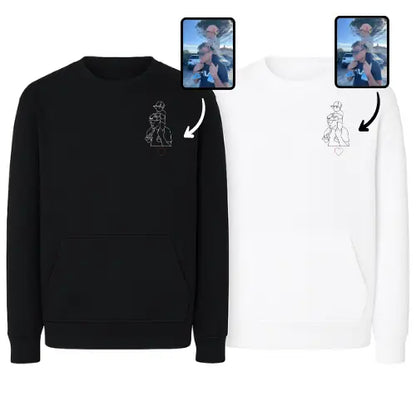 Sweats Duo Couple - Photo personnalisé Custom Broderie