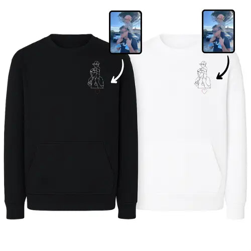 Sweats Duo Couple - Photo personnalisé Custom Broderie