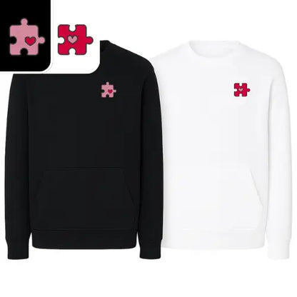 Sweats Duo Couple - Puzzle Coeur Custom Broderie