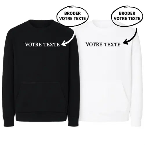 Sweats Duo - Texte personnalisé Custom Broderie