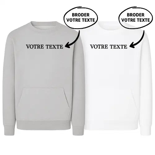 Sweats Duo - Texte personnalisé Custom Broderie