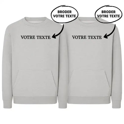 Sweats Duo - Texte personnalisé Custom Broderie